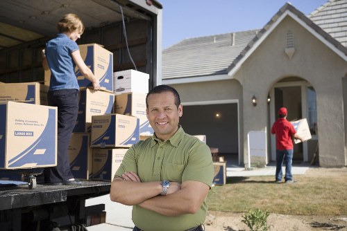Loading van with items for a Bedford Park move